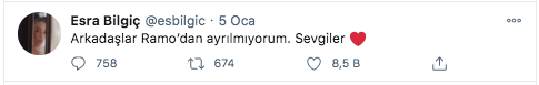 esra bilgic ramo dizisinden ayrilmayacak